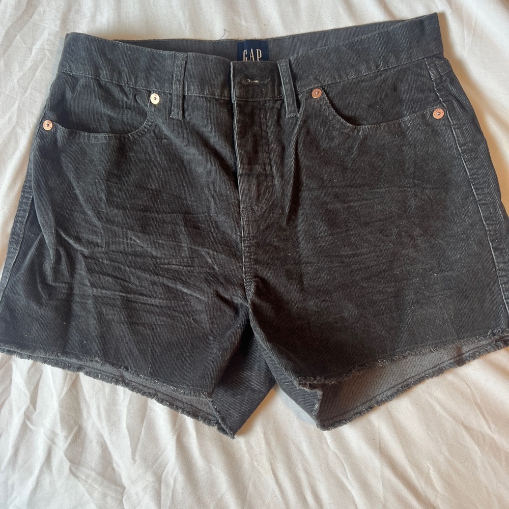 GAP Black Jean Shorts Raw Hem